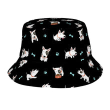 Load image into Gallery viewer, Playful Bull Terrier Adventures Bucket Hat-Hats &amp; Caps-Midnight Black-One Size-9