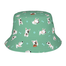 Load image into Gallery viewer, Playful Bull Terrier Adventures Bucket Hat-Hats &amp; Caps-Mint Green-One Size-17
