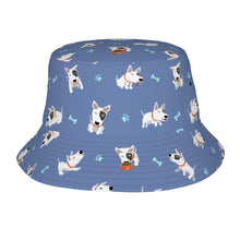 Load image into Gallery viewer, Playful Bull Terrier Adventures Bucket Hat-Hats &amp; Caps-Slate Blue-One Size-33