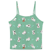 Load image into Gallery viewer, Playful Bull Terrier Adventures Women's Cami and Shorts Pajama Set-12