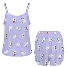 Load image into Gallery viewer, Playful Bull Terrier Adventures Women's Cami and Shorts Pajama Set-5