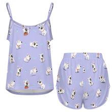 Load image into Gallery viewer, Playful Bull Terrier Adventures Women's Cami and Shorts Pajama Set-6