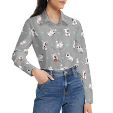 Load image into Gallery viewer, Playful Bull Terrier Adventures Women's Shirt-20