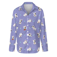 Load image into Gallery viewer, Playful Bull Terrier Adventures Women's Shirt-S-CornflowerBlue_1-9