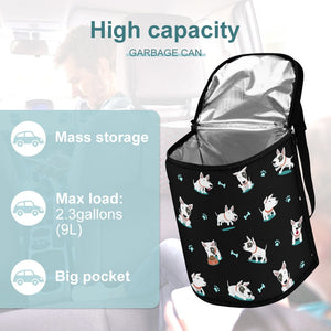 Playful Bull Terrier Love Multipurpose Car Storage Bag-Car Accessories-Bags, Bull Terrier, Car Accessories-ONE SIZE-Black-4