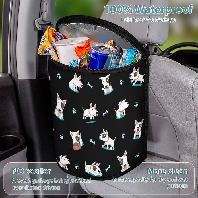 Playful Bull Terrier Love Multipurpose Car Storage Bag-Car Accessories-Bags, Bull Terrier, Car Accessories-ONE SIZE-Black-6
