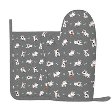 Load image into Gallery viewer, Playful Bull Terrier Love Oven Mitts and Pot Holder Set-Kitchen Decor-Accessories,Bull Terrier,Dog Mom Gifts-11