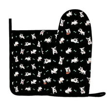 Load image into Gallery viewer, Playful Bull Terrier Love Oven Mitts and Pot Holder Set-Kitchen Decor-Accessories,Bull Terrier,Dog Mom Gifts-12
