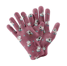 Load image into Gallery viewer, Playful Bull Terrier Love Touch Screen Gloves-Accessories-Accessories, Bull Terrier, Dog Dad Gifts, Dog Mom Gifts, Gloves-Rose gold-4