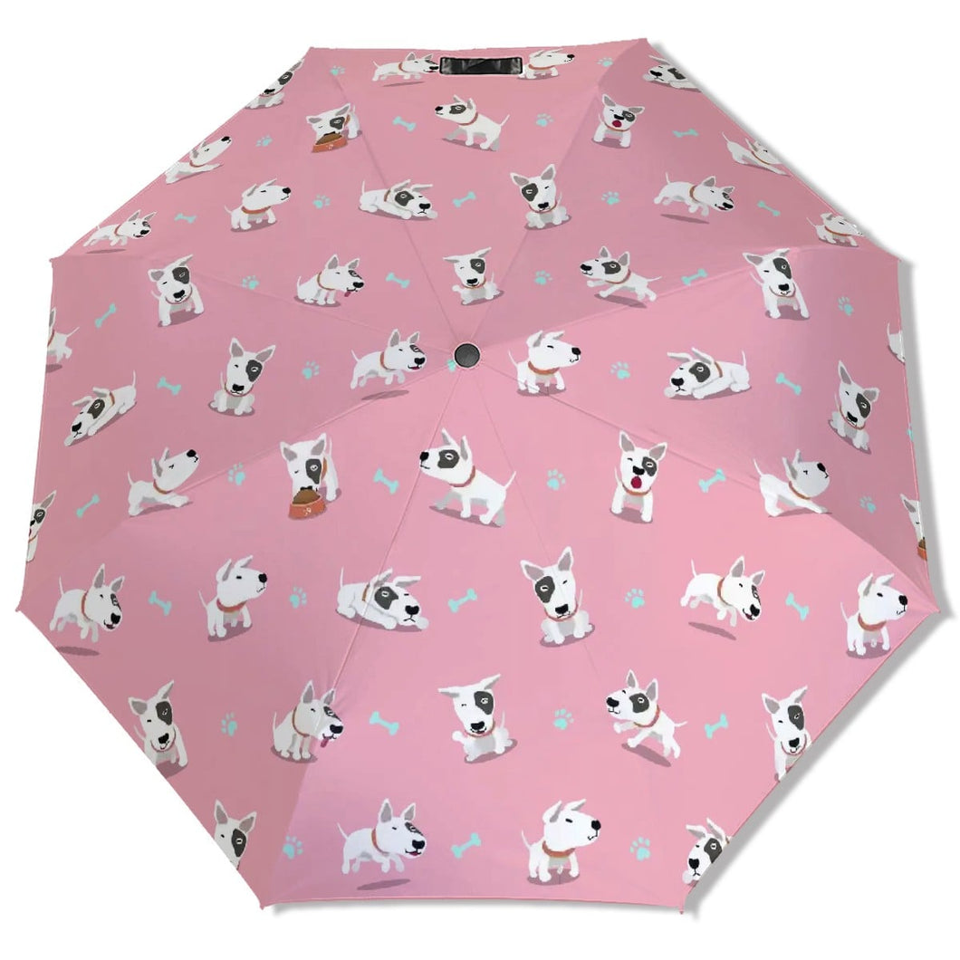 Playful Bull Terrier Love Umbrella-Accessories-Accessories,Bull Terrier,Dog Mom Gifts,Umbrella-1