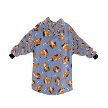Load image into Gallery viewer, Playful Chocolate and Tan Dachshunds Blanket Hoodie-Blanket-Apparel, Blanket Hoodie, Blankets, Dachshund, Dog Mom Gifts-26
