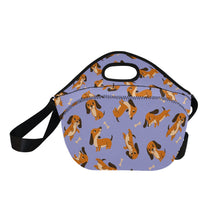 Load image into Gallery viewer, Playful Chocolate and Tan Dachshunds Neoprene Lunch Bag-16