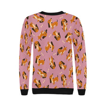Load image into Gallery viewer, Playful Chocolate and Tan Dachshunds Sweatshirt for Women-10