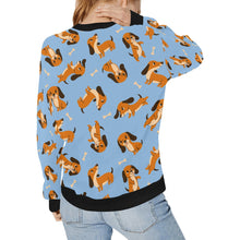 Load image into Gallery viewer, Playful Chocolate and Tan Dachshunds Sweatshirt for Women-11