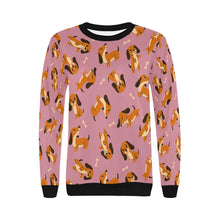 Load image into Gallery viewer, Playful Chocolate and Tan Dachshunds Sweatshirt for Women-14