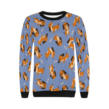 Load image into Gallery viewer, Playful Chocolate and Tan Dachshunds Sweatshirt for Women-16