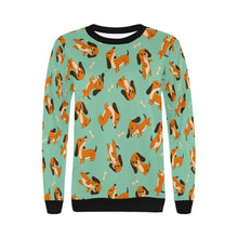 Load image into Gallery viewer, Playful Chocolate and Tan Dachshunds Sweatshirt for Women-21