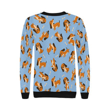Load image into Gallery viewer, Playful Chocolate and Tan Dachshunds Sweatshirt for Women-22