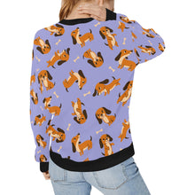 Load image into Gallery viewer, Playful Chocolate and Tan Dachshunds Sweatshirt for Women-24