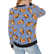 Load image into Gallery viewer, Playful Chocolate and Tan Dachshunds Sweatshirt for Women-26
