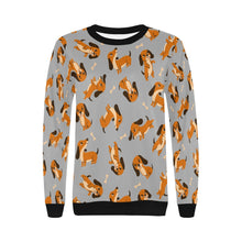 Load image into Gallery viewer, Playful Chocolate and Tan Dachshunds Sweatshirt for Women-28