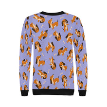 Load image into Gallery viewer, Playful Chocolate and Tan Dachshunds Sweatshirt for Women-29