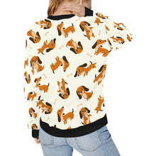 Load image into Gallery viewer, Playful Chocolate and Tan Dachshunds Sweatshirt for Women-2