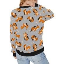 Load image into Gallery viewer, Playful Chocolate and Tan Dachshunds Sweatshirt for Women-30