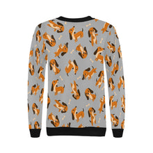 Load image into Gallery viewer, Playful Chocolate and Tan Dachshunds Sweatshirt for Women-33