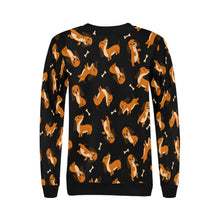 Load image into Gallery viewer, Playful Chocolate and Tan Dachshunds Sweatshirt for Women-34
