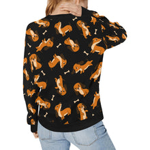 Load image into Gallery viewer, Playful Chocolate and Tan Dachshunds Sweatshirt for Women-35