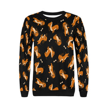 Load image into Gallery viewer, Playful Chocolate and Tan Dachshunds Sweatshirt for Women-36