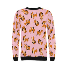 Load image into Gallery viewer, Playful Chocolate and Tan Dachshunds Sweatshirt for Women-6
