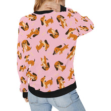 Load image into Gallery viewer, Playful Chocolate and Tan Dachshunds Sweatshirt for Women-8