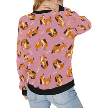Load image into Gallery viewer, Playful Chocolate and Tan Dachshunds Sweatshirt for Women-9