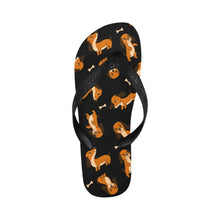 Load image into Gallery viewer, Playful Chocolate and Tan Dachshunds Unisex Slippers-Footwear-Accessories, Dachshund, Dog Mom Gifts, Slippers-Midnight Black-S-10