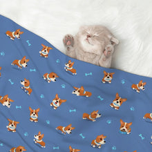 Load image into Gallery viewer, Playful Corgi Adventures &amp; Treats Blanket for Dog-Pet Furniture-Blankets,Corgi,Home Decor-8