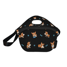 Load image into Gallery viewer, Playful Corgi Adventures &amp; Treats Neoprene Lunch Bag-14