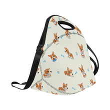 Load image into Gallery viewer, Playful Corgi Adventures &amp; Treats Neoprene Lunch Bag-4