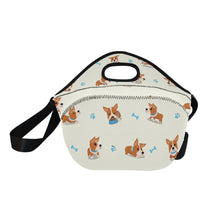 Load image into Gallery viewer, Playful Corgi Adventures &amp; Treats Neoprene Lunch Bag-5