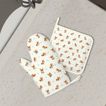 Load image into Gallery viewer, Playful Corgi Adventures &amp; Treats Oven Mitts and Pot Holder Set-Kitchen Decor-Accessories,Corgi,Dog Mom Gifts-2