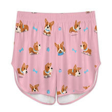 Load image into Gallery viewer, Playful Corgi Adventures &amp; Treats Women's Cami and Shorts Pajama Set-12