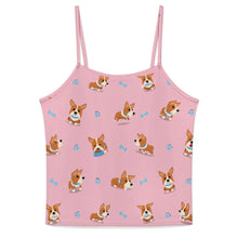 Load image into Gallery viewer, Playful Corgi Adventures &amp; Treats Women's Cami and Shorts Pajama Set-9