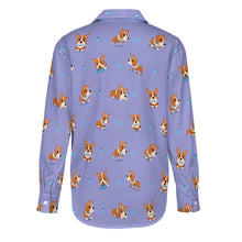 Load image into Gallery viewer, Playful Corgi Adventures &amp; Treats Women's Shirt-10