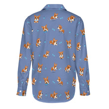 Load image into Gallery viewer, Playful Corgi Adventures &amp; Treats Women's Shirt-12