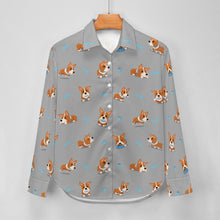 Load image into Gallery viewer, Playful Corgi Adventures &amp; Treats Women's Shirt-19