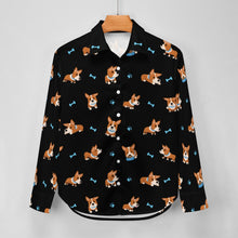 Load image into Gallery viewer, Playful Corgi Adventures &amp; Treats Women's Shirt-22