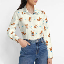 Load image into Gallery viewer, Playful Corgi Adventures &amp; Treats Women's Shirt-2