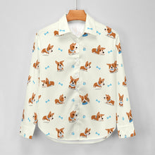 Load image into Gallery viewer, Playful Corgi Adventures &amp; Treats Women's Shirt-3