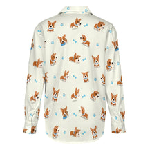 Load image into Gallery viewer, Playful Corgi Adventures &amp; Treats Women's Shirt-7